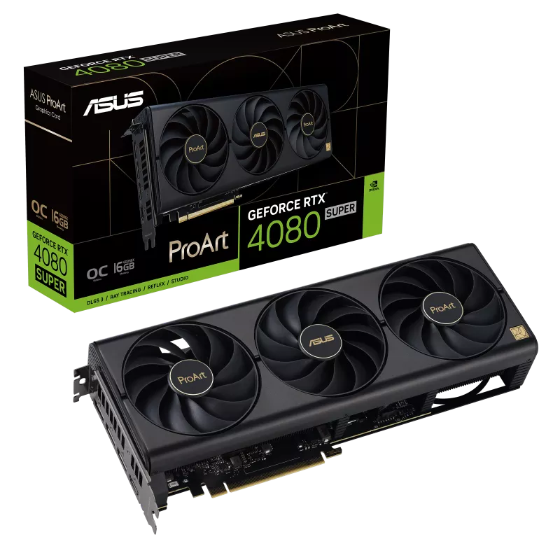 ASUS ProArt GeForce RTX™ 4080 SUPER OC Edition 16GB GDDR6X | Graphics Card