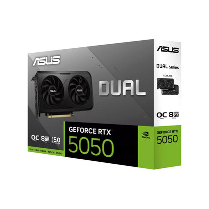 ASUS Dual GeForce RTX™ 5050 8GB GDDR6 OC Edition Graphics Card | 2560 CUDA Cores | 20Gbps | 128-bit | PCIe 5.0 | HDMI 2.1b | DisplayPort 2.1b | 4-Display Support