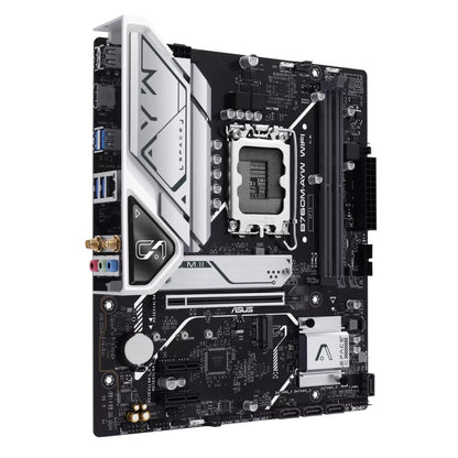 ASUS B760M-AYW WIFI Motherboard | Intel B760 | LGA 1700 | DDR5 | WiFi 6 | 2.5Gb Ethernet | 2 × M.2 PCIe 4.0 | mATX | HDMI | Aura Sync