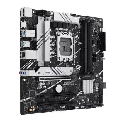 ASUS Prime B760M-A Motherboard | Intel B760 | LGA 1700 | mATX | DDR5 | PCIe 4.0 | 2× M.2 | 2.5Gb Ethernet | DisplayPort | 2× HDMI | USB 3.2 Gen 2 | USB Type-C | Aura Sync
