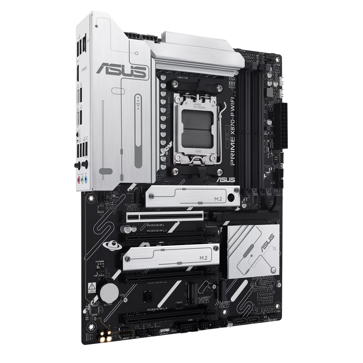 ASUS PRIME X870-P WIFI-CSM AMD AM5 ATX Motherboard | Ryzen 9000/8000/7000 | 256GB DDR5 | 8000+MT/s (OC) | Wi-Fi 7 | 2.5Gb LAN | 4× M.2 | PCIe 5.0