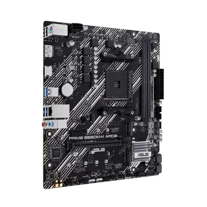 ASUS PRIME B550M-K ARGB | AMD B550 | AM4 | DDR4 | PCIe 4.0 | Dual M.2 | 1Gb LAN | mATX