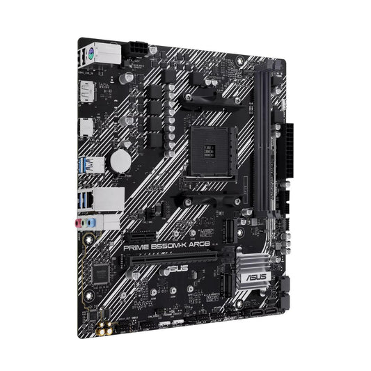 ASUS PRIME B550M-K ARGB | AMD B550 | AM4 | DDR4 | PCIe 4.0 | Dual M.2 | 1Gb LAN | mATX