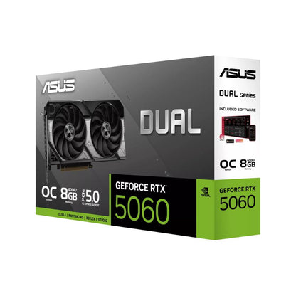 ASUS Dual GeForce RTX™ 5060 OC Edition 8GB GDDR7 Graphics Card | Dual Fans | PCIe 5.0 | DLSS 4 | Ray Tracing