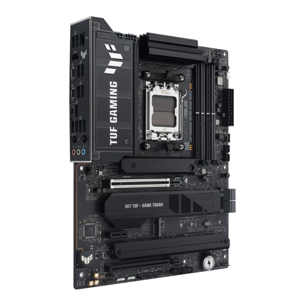 ASUS TUF GAMING X870E-PLUS WIFI7 Motherboard | AMD X870E | AM5 | DDR5 256GB | PCIe 5.0 | Wi-Fi 7 | 2.5GbE | USB4 40Gbps | 30W USB-C PD | ATX