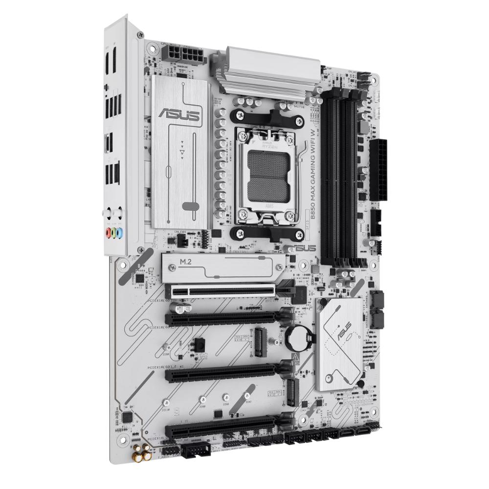 ASUS B850 MAX GAMING WIFI W AMD AM5 ATX Motherboard | Ryzen 9000/8000/7000 | 256GB DDR5 | 8000+MT/s (OC) | Wi-Fi 6E | 2.5Gb LAN | 3× M.2 | PCIe 5.0