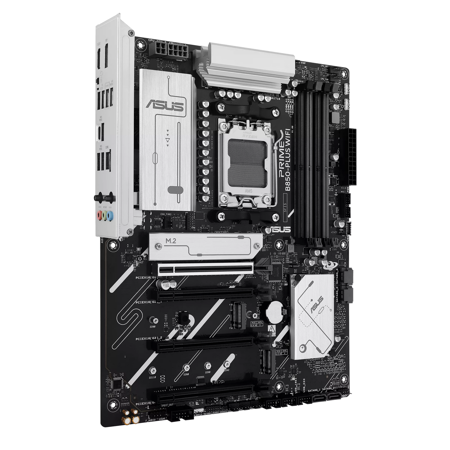 ASUS PRIME B850-PLUS WIFI-CSM AMD AM5 ATX Motherboard | Ryzen 9000/8000/7000 | 256GB DDR5 | 8000+MT/s (OC) | Wi-Fi 6E | 2.5Gb LAN | 3× M.2 | PCIe 5.0