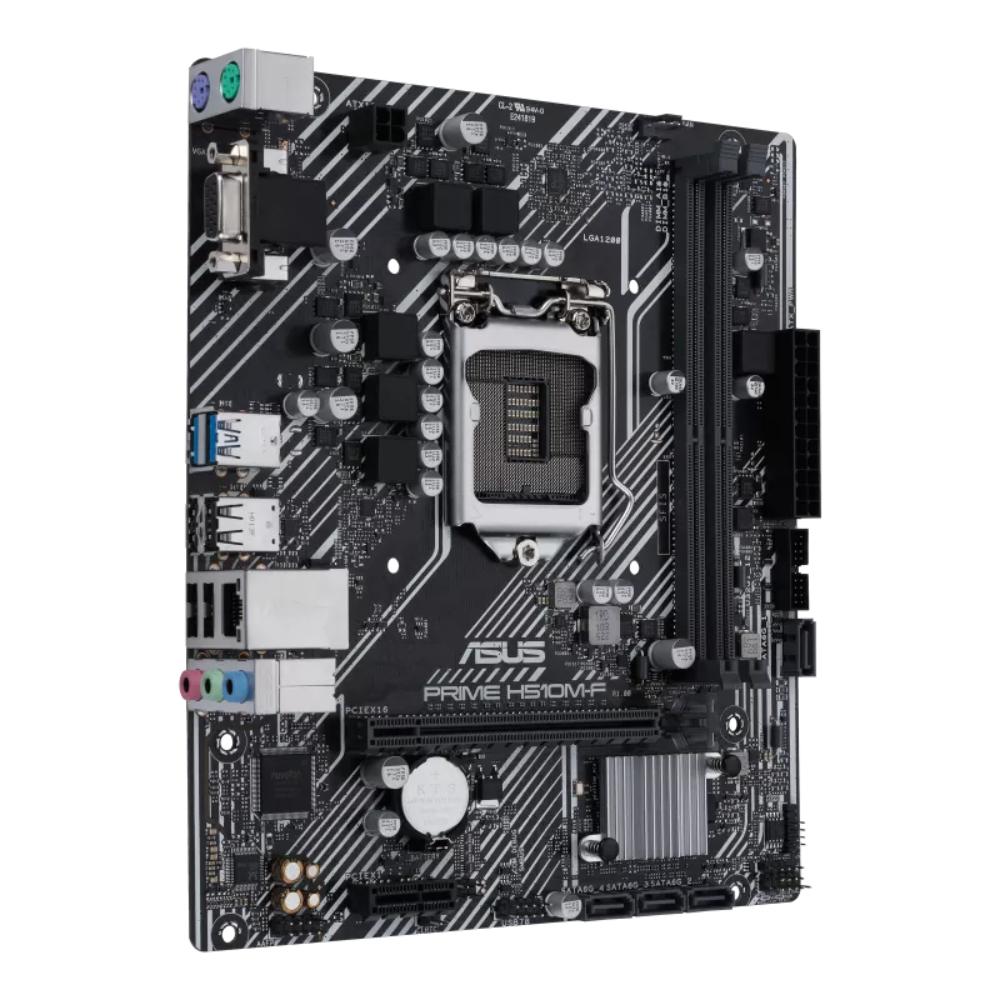 ASUS PRIME H510M-F Intel H510 Micro ATX Motherboard | LGA 1200 | 11th/10th Gen Intel Core | DDR4 3200MHz | PCIe 4.0 | 4× SATA 6Gb/s | USB 3.2 Gen 1 | 1Gb Ethernet