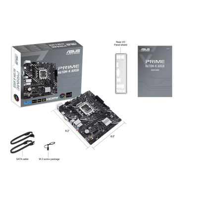 ASUS PRIME H610M-K ARGB D5 | Micro-ATX Motherboard with DDR5 & Aura Sync RGB