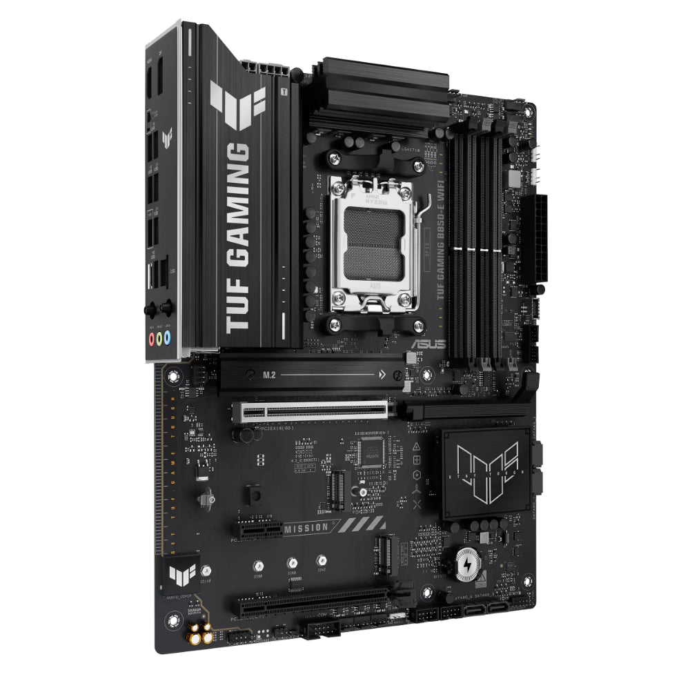 ASUS TUF GAMING B850-E WIFI AMD AM5 ATX Motherboard | Ryzen 9000/8000/7000 | 256GB DDR5 | 8000+MT/s (OC) | Wi-Fi 6E | 2.5Gb LAN | 3× M.2 | PCIe 5.0
