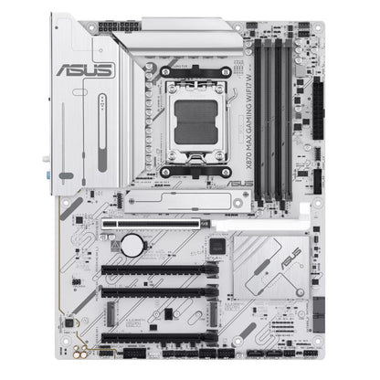 ASUS X870 MAX GAMING WIFI7 W Motherboard | AMD X870 | AM5 | DDR5 256GB | PCIe 5.0 | Wi-Fi 7 | 2.5GbE | USB4 40Gbps | ATX