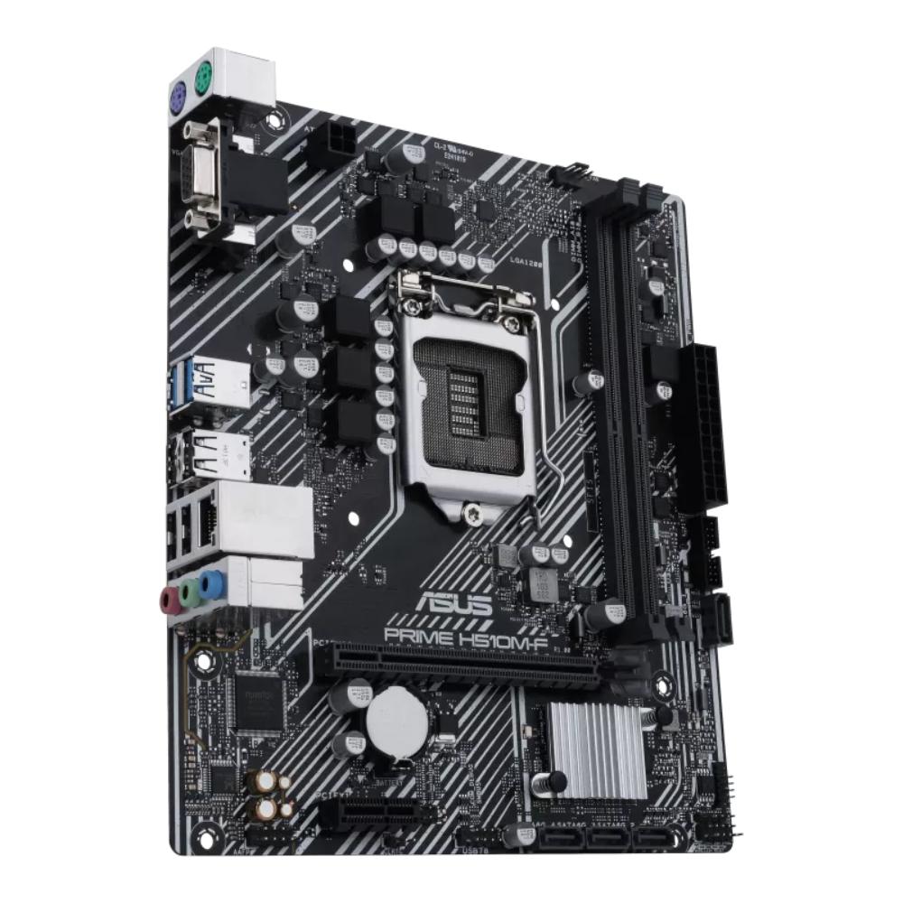 ASUS PRIME H510M-F Intel H510 Micro ATX Motherboard | LGA 1200 | 11th/10th Gen Intel Core | DDR4 3200MHz | PCIe 4.0 | 4× SATA 6Gb/s | USB 3.2 Gen 1 | 1Gb Ethernet