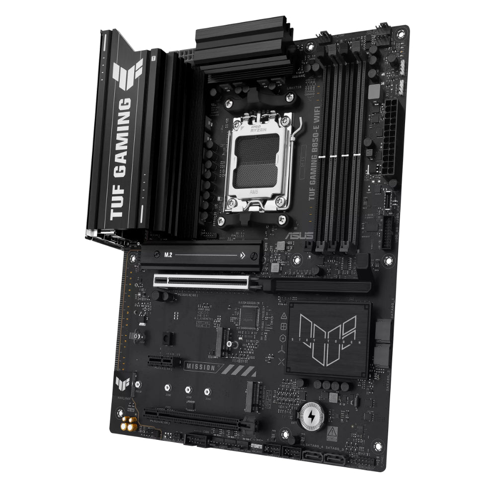 ASUS TUF GAMING B850-E WIFI AMD AM5 ATX Motherboard | Ryzen 9000/8000/7000 | 256GB DDR5 | 8000+MT/s (OC) | Wi-Fi 6E | 2.5Gb LAN | 3× M.2 | PCIe 5.0