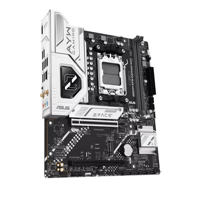 ASUS B850M AYW GAMING WIFI | AMD B850 | AM5 | DDR5 | Ryzen 9000/8000/7000 | PCIe 5.0 | Wi-Fi 6 | 2.5Gb LAN | Dual M.2 | micro-ATX