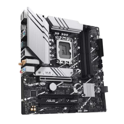 ASUS Prime B760M-A WIFI Motherboard | Intel B760 | LGA 1700 | mATX | DDR5 | Wi-Fi 6 | 2.5Gb Ethernet | PCIe 4.0 | 2× M.2 | HDMI | DisplayPort | USB Type-C | Aura Sync