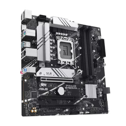 ASUS Prime B760M-A Motherboard | Intel B760 | LGA 1700 | mATX | DDR5 | PCIe 4.0 | 2× M.2 | 2.5Gb Ethernet | DisplayPort | 2× HDMI | USB 3.2 Gen 2 | USB Type-C | Aura Sync