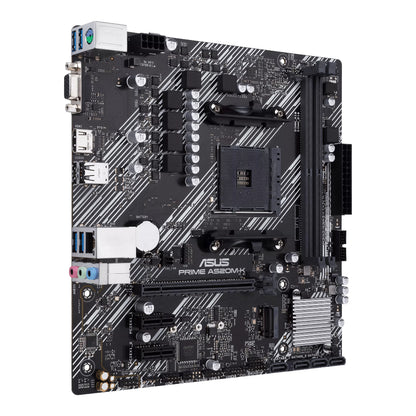 ASUS PRIME A520M-K/CSM | Micro-ATX Motherboard | AMD AM4 Socket | M.2 NVMe Support | USB 3.2 Gen 1 | 5X Protection III