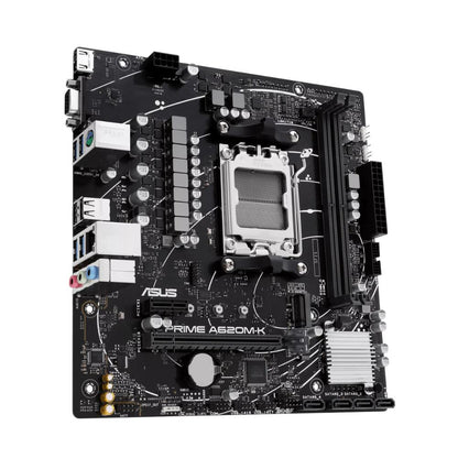 ASUS PRIME A620M-K-CSM AMD A620 DDR5 micro-ATX Motherboard | AM5 | PCIe 4.0 | DDR5 | AI Ready