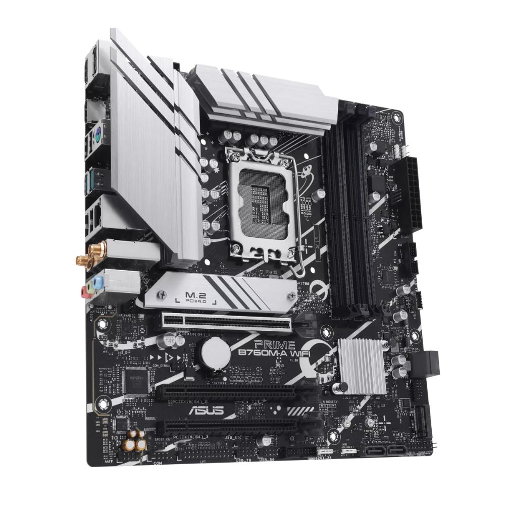 ASUS PRIME B760M-A WIFI DDR5 Intel® B760 mATX Motherboard | LGA1700 | PCIe 4.0 | Wi-Fi 6 | DDR5