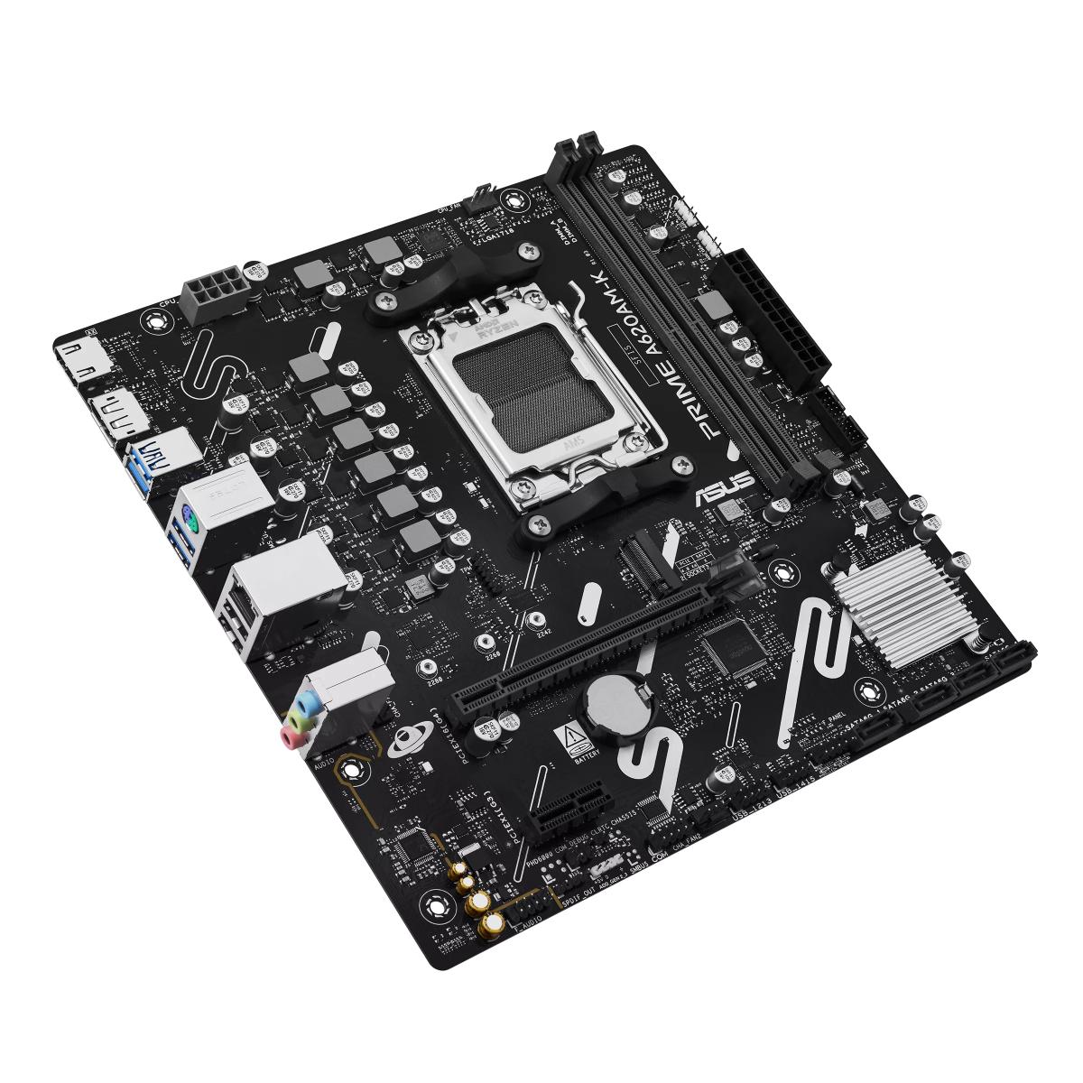 ASUS PRIME A620AM-K-CSM | AMD A620A | AM5 | DDR5 | Ryzen 9000/8000/7000 | PCIe 4.0 | M.2 | 1Gb LAN | micro-ATX