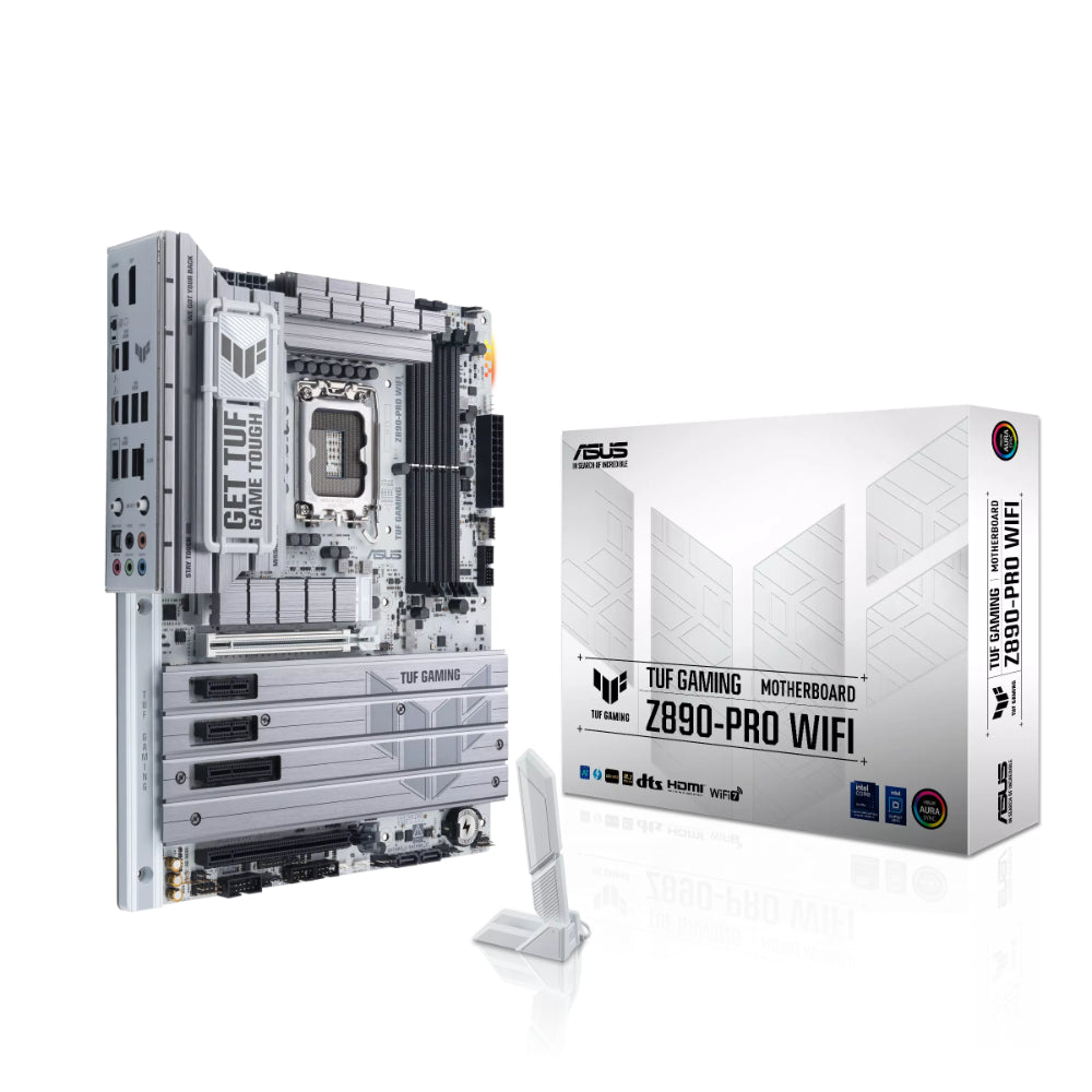 ASUS TUF GAMING Z890-PRO WIFI | Intel® Z890 ATX Motherboard | LGA 1851 | DDR5 Support | PCIe 5.0 | Wi-Fi 7 | Military-Grade Durability