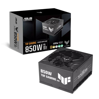 ASUS TUF Gaming 850W Gold EVO Power Supply | 850W | 80 PLUS Gold | ATX 3.1 | PCIe 5.1 | 12V-2x6 | Fully Modular | Military-Grade Components | Cybenetics Platinum