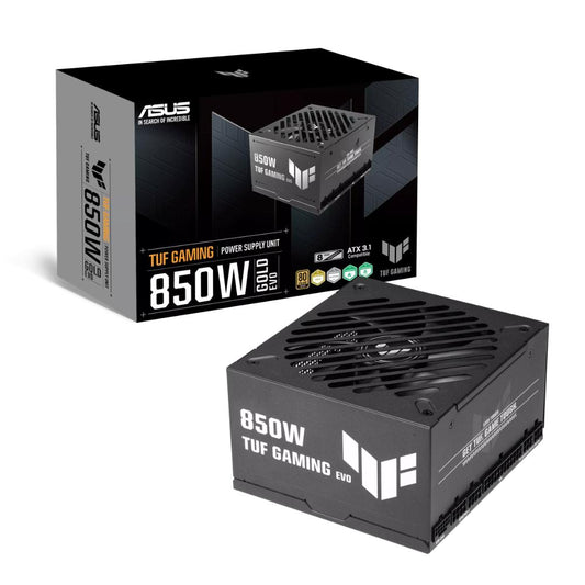 ASUS TUF Gaming 850W Gold EVO Power Supply | 850W | 80 PLUS Gold | ATX 3.1 | PCIe 5.1 | 12V-2x6 | Fully Modular | Military-Grade Components | Cybenetics Platinum
