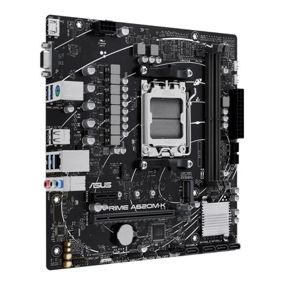 ASUS PRIME A620M-K-CSM AMD A620 DDR5 micro-ATX Motherboard | AM5 | PCIe 4.0 | DDR5 | AI Ready