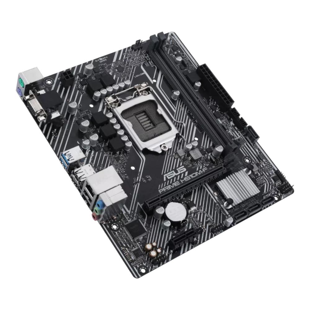 ASUS PRIME H510M-F Intel H510 Micro ATX Motherboard | LGA 1200 | 11th/10th Gen Intel Core | DDR4 3200MHz | PCIe 4.0 | 4× SATA 6Gb/s | USB 3.2 Gen 1 | 1Gb Ethernet