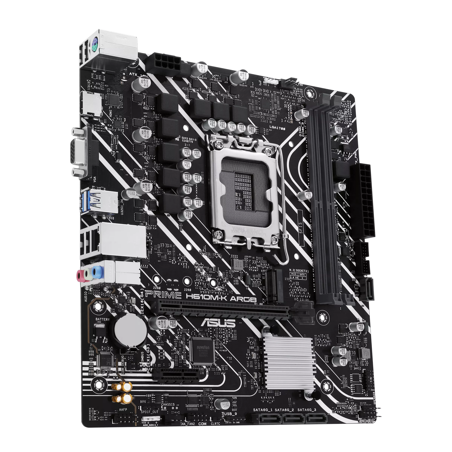 ASUS PRIME H610M-K ARGB D5 | Micro-ATX Motherboard with DDR5 & Aura Sync RGB