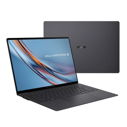 ASUS ExpertBook B9406CAA | Intel Core Ultra X7 358H | 64GB LPDDR5X | 1TB SSD | 14" 3K Tandem OLED Touch | Wi-Fi 7 | Fingerprint | Backlit English Keyboard | Jet Fog | DOS