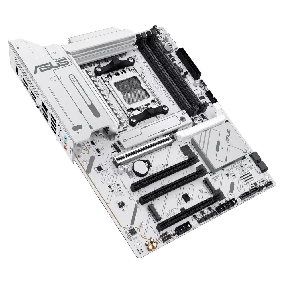 ASUS X870 MAX GAMING WIFI7 W Motherboard | AMD X870 | AM5 | DDR5 256GB | PCIe 5.0 | Wi-Fi 7 | 2.5GbE | USB4 40Gbps | ATX