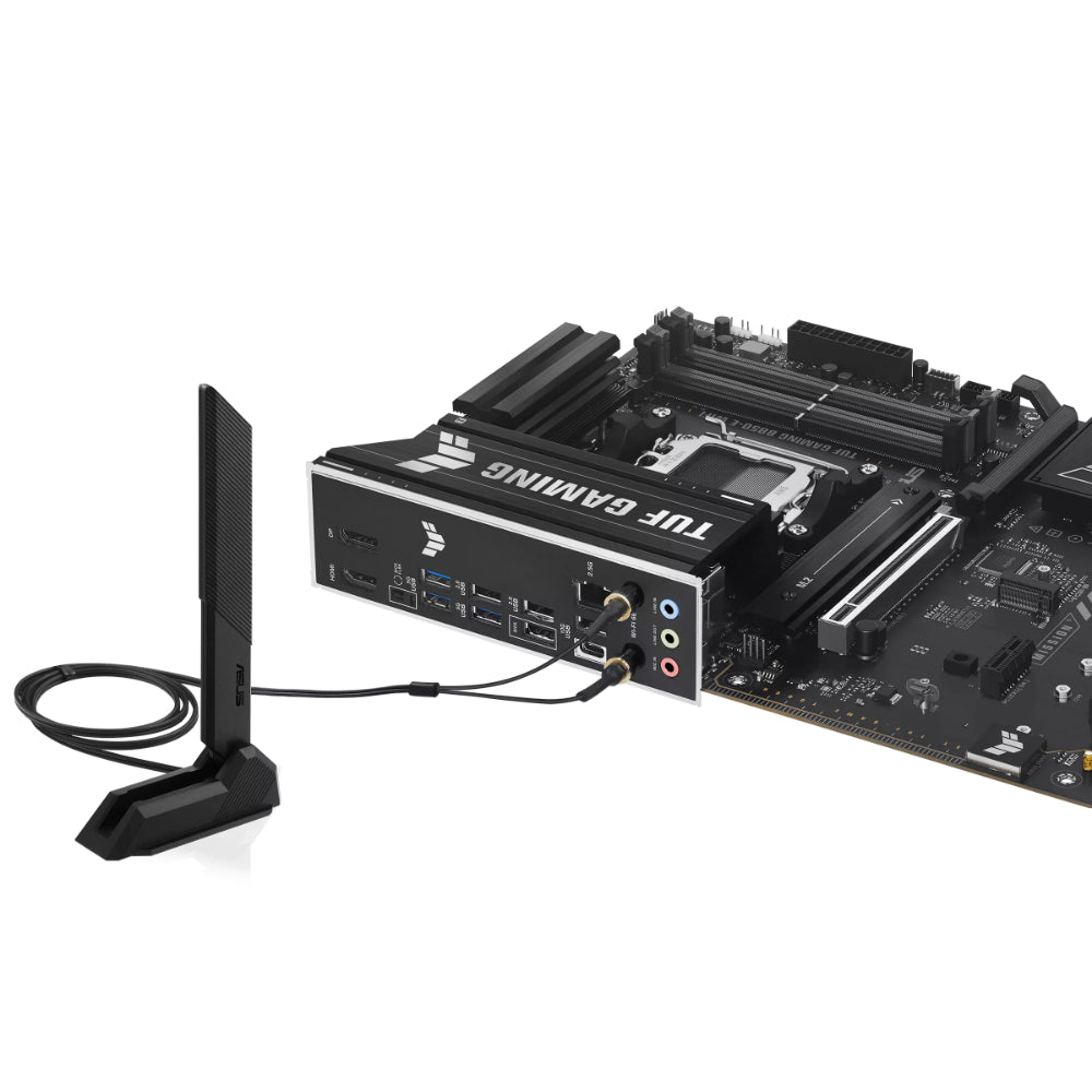 ASUS TUF GAMING B850-E WIFI AMD AM5 ATX Motherboard | Ryzen 9000/8000/7000 | 256GB DDR5 | 8000+MT/s (OC) | Wi-Fi 6E | 2.5Gb LAN | 3× M.2 | PCIe 5.0