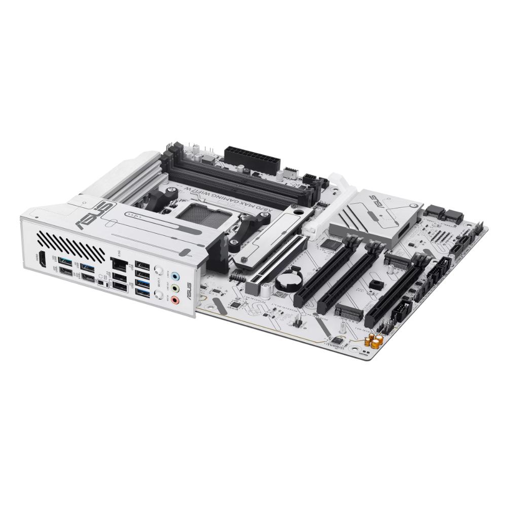 ASUS X870 MAX GAMING WIFI7 W Motherboard | AMD X870 | AM5 | DDR5 256GB | PCIe 5.0 | Wi-Fi 7 | 2.5GbE | USB4 40Gbps | ATX