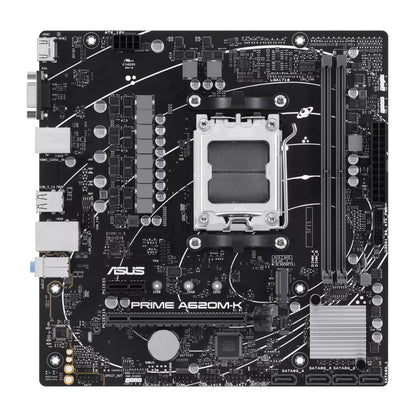ASUS PRIME A620M-K-CSM AMD A620 DDR5 micro-ATX Motherboard | AM5 | PCIe 4.0 | DDR5 | AI Ready