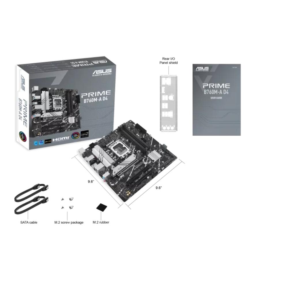 ASUS Prime B760M-A D4 Intel B760 DDR4 Micro-ATX Motherboard
