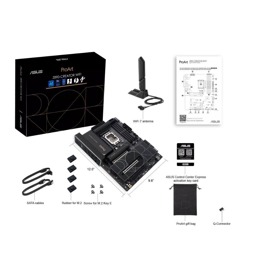 ASUS ProArt Z890-CREATOR WIFI | Intel Z890 | LGA1851 | DDR5 | Wi-Fi 7 | Thunderbolt 5 | 10GbE