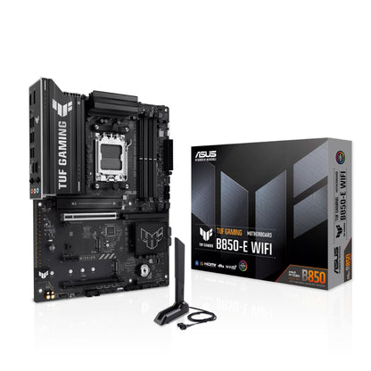 ASUS TUF GAMING B850-E WIFI AMD AM5 ATX Motherboard | Ryzen 9000/8000/7000 | 256GB DDR5 | 8000+MT/s (OC) | Wi-Fi 6E | 2.5Gb LAN | 3× M.2 | PCIe 5.0