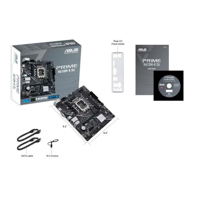 ASUS PRIME H610M-K D4 Intel H610 Micro ATX Motherboard | LGA 1700 | 14th/13th/12th Gen Intel Core | DDR4 3200MHz | PCIe 4.0 | M.2 PCIe 3.0 x4 | 4× SATA 6Gb/s | HDMI 4K@60Hz | 1Gb Ethernet