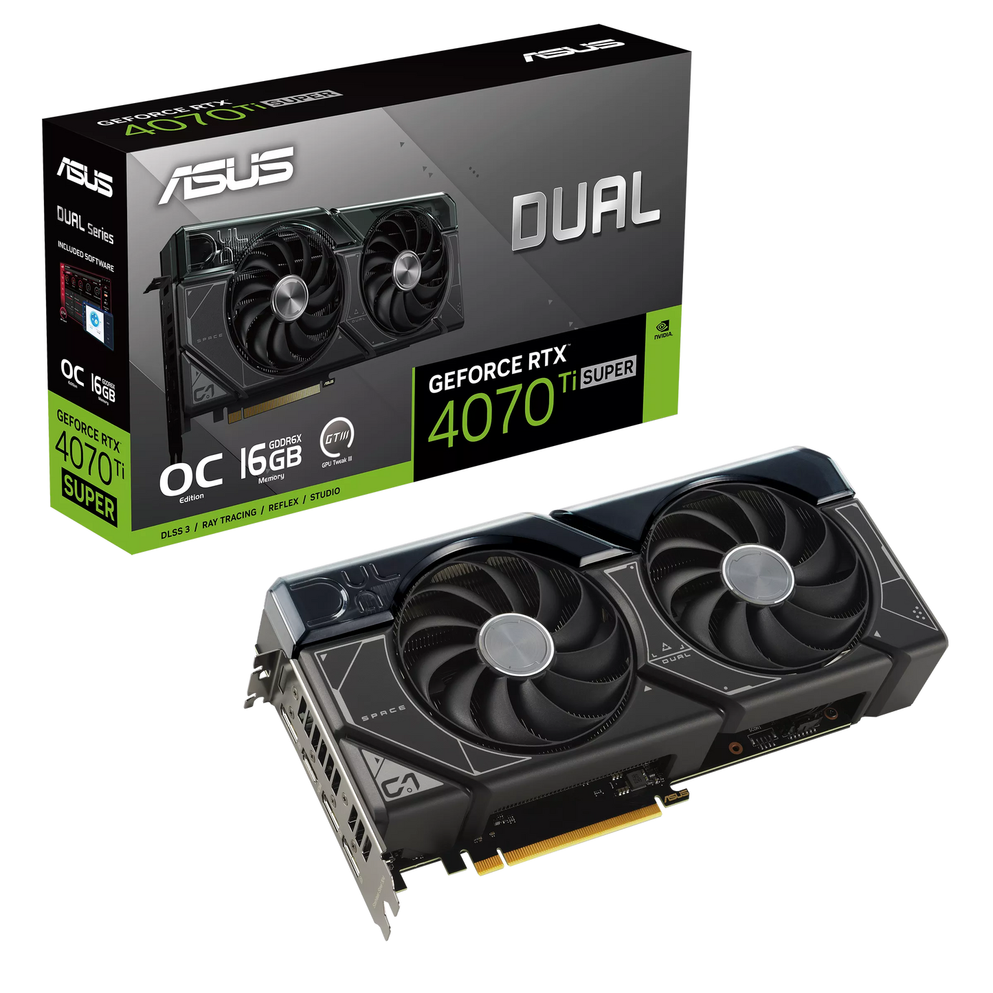 ASUS Dual NVIDIA GeForce RTX™ 4070 Ti SUPER OC Edition 16GB GDDR6X | Gaming Graphics Card