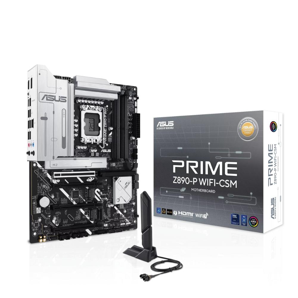 ASUS PRIME Z890-P WIFI-CSM | Intel Z890 ATX Motherboard | LGA1851 | DDR5 | Wi-Fi 7 | PCIe 5.0 | 4x M.2