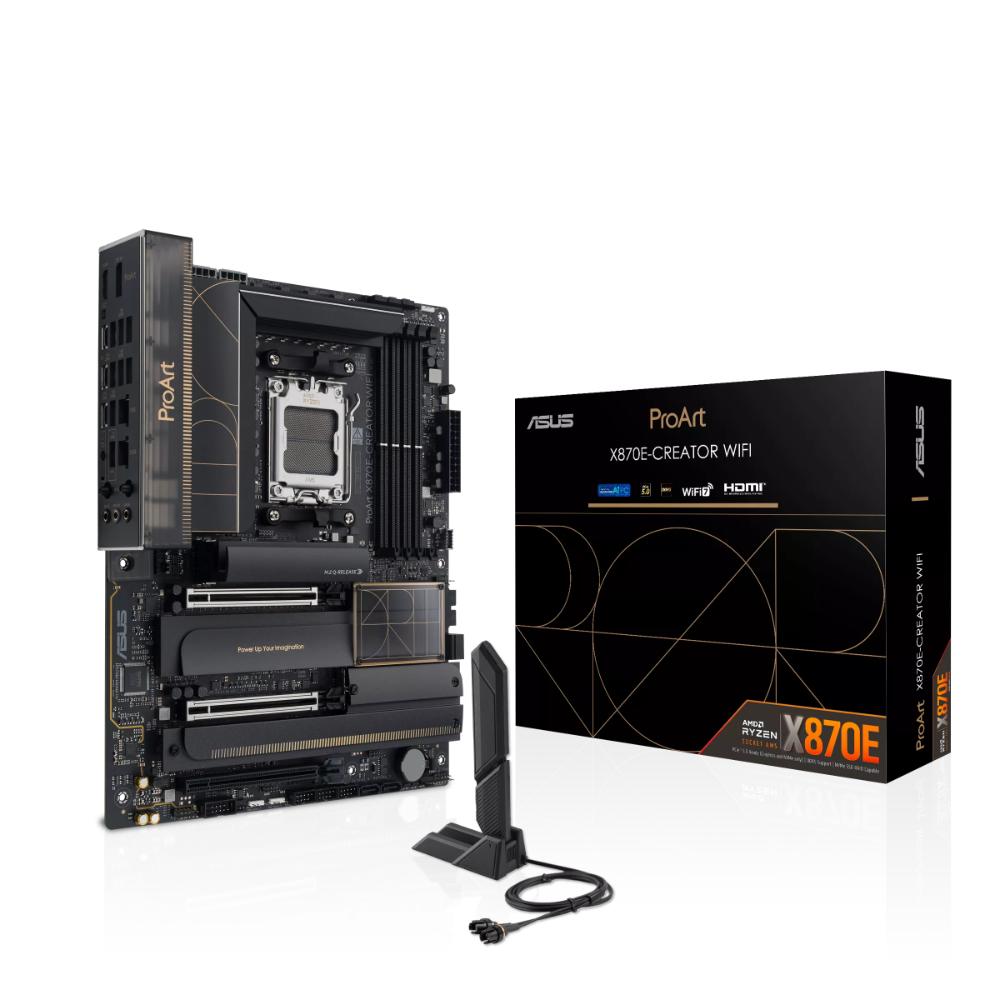 ASUS ProArt X870E-CREATOR WIFI Motherboard | AMD X870E | AM5 | DDR5 256GB | PCIe 5.0 | Dual USB4 | 10GbE + 2.5GbE | Wi-Fi 7 | ATX