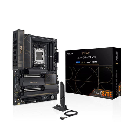 ASUS ProArt X870E-CREATOR WIFI Motherboard | AMD X870E | AM5 | DDR5 256GB | PCIe 5.0 | Dual USB4 | 10GbE + 2.5GbE | Wi-Fi 7 | ATX