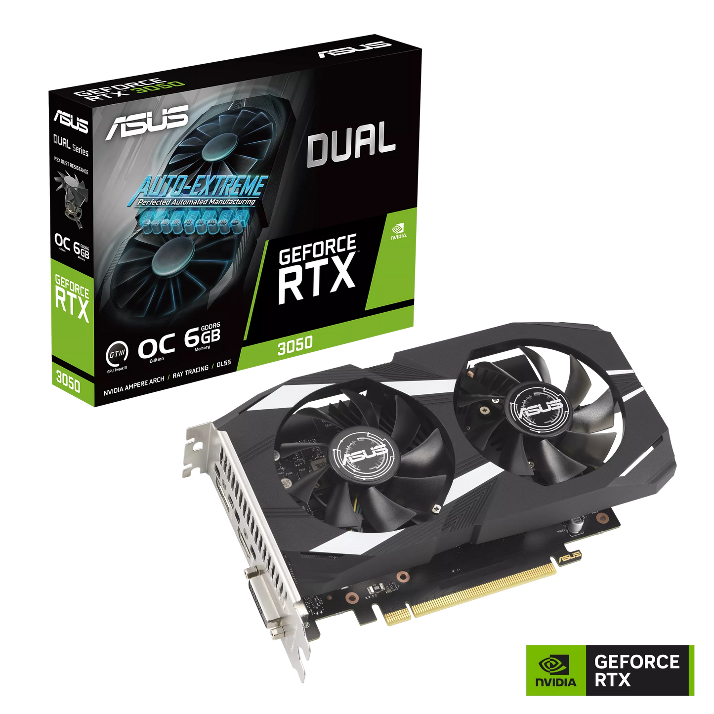 ASUS Dual NVIDIA GeForce RTX™ 3050 OC Edition 6GB GDDR6 | Gaming Graphics Card