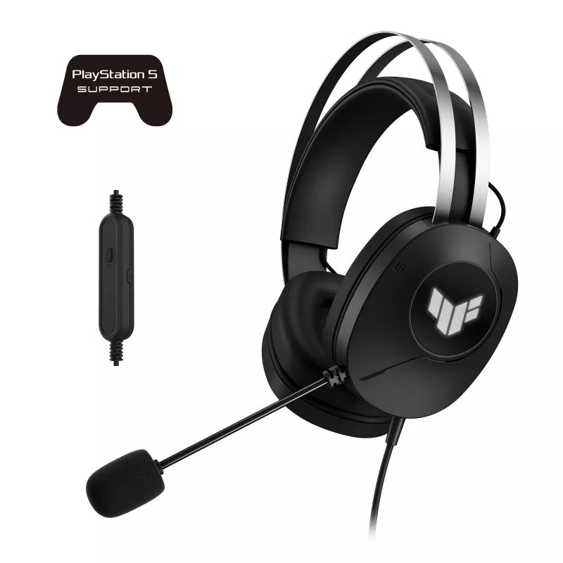 ASUS TUF Gaming H1 Gen II Wired Headset | 40mm ASUS Essence Drivers | Virtual 7.1 Surround Sound | TeamSpeak-Certified Mic | PC & PlayStation® 5