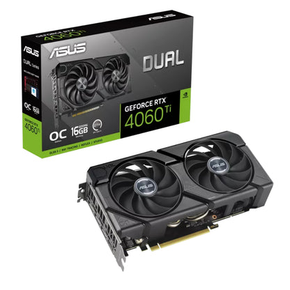 ASUS Dual GeForce RTX™ 4060 Ti EVO OC Edition 16GB | Future-Proof Gaming with Advanced Cooling and 16GB VRAM