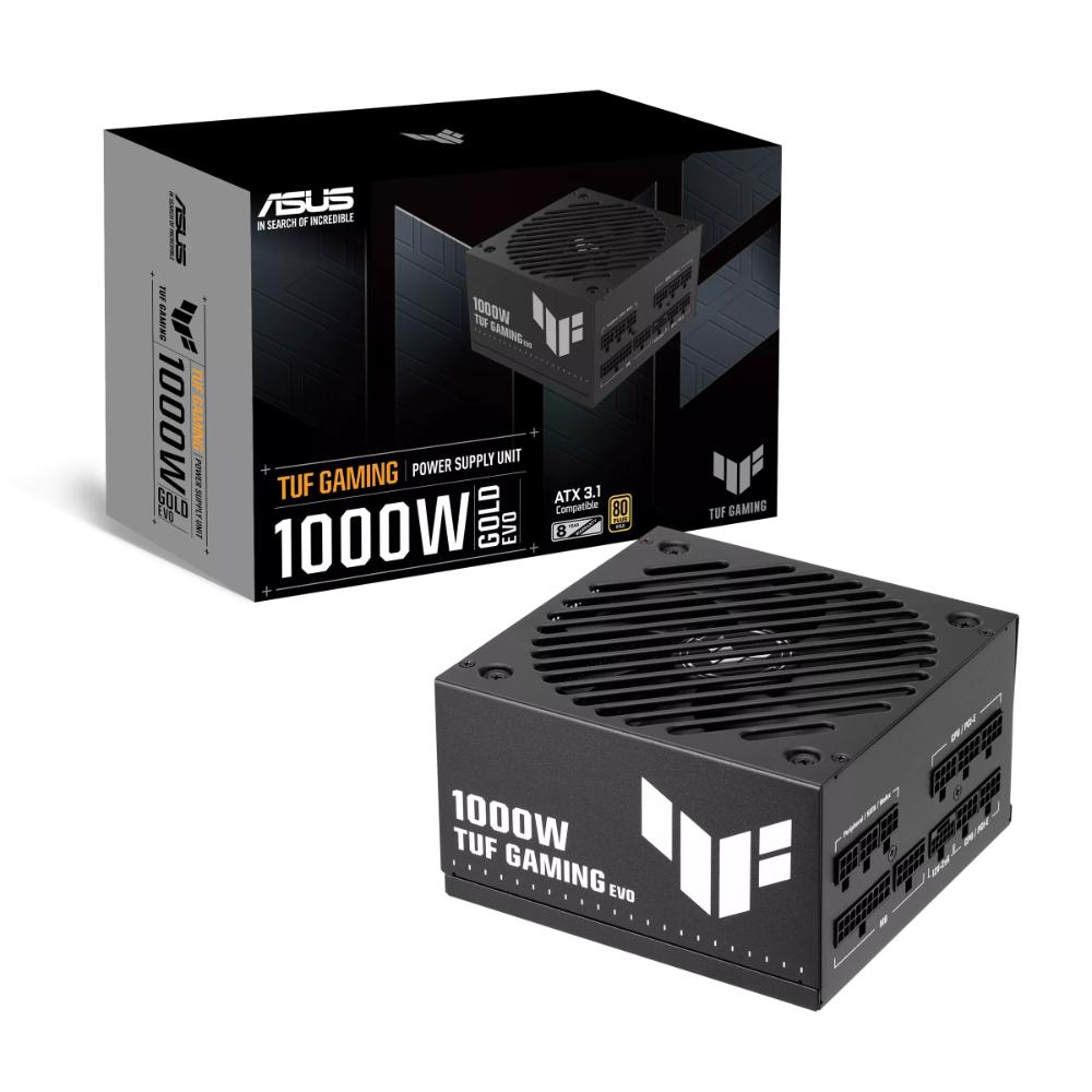 ASUS TUF Gaming 1000W Gold EVO Power Supply | 1000W | 80 PLUS Gold | ATX 3.1 | PCIe 5.1 | 12V-2x6 | Fully Modular | Military-Grade Components