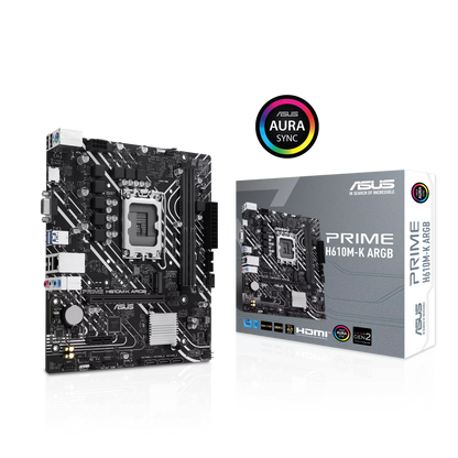 ASUS PRIME H610M-K ARGB D5 | Micro-ATX Motherboard with DDR5 & Aura Sync RGB