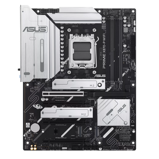 ASUS PRIME X870-P WIFI-CSM AMD AM5 ATX Motherboard | Ryzen 9000/8000/7000 | 256GB DDR5 | 8000+MT/s (OC) | Wi-Fi 7 | 2.5Gb LAN | 4× M.2 | PCIe 5.0