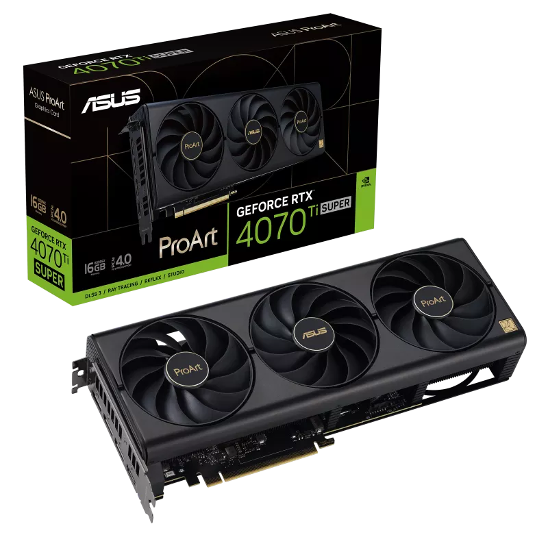 ASUS ProArt GeForce RTX™ 4070 Ti SUPER 16GB GDDR6X OC Edition | GRAPHICS CARD